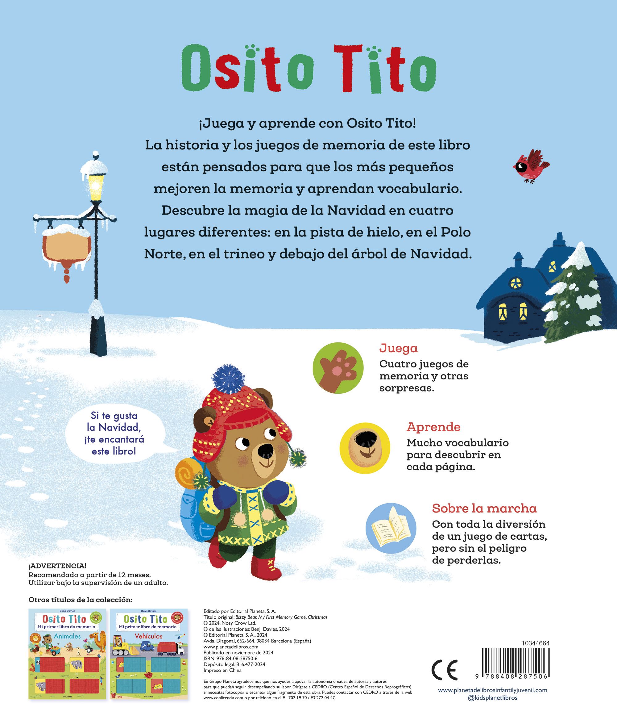 Osito Tito. Mi Primer Libro de Memoria. Navidad-1