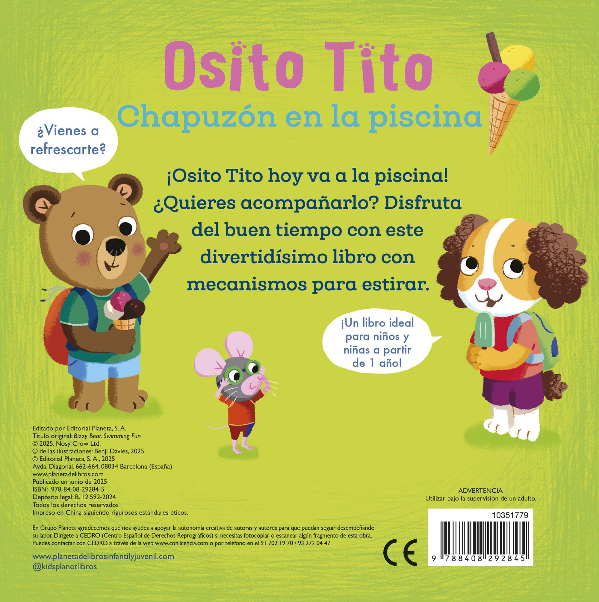 Osito Tito. Chapuzón en la Piscina-1