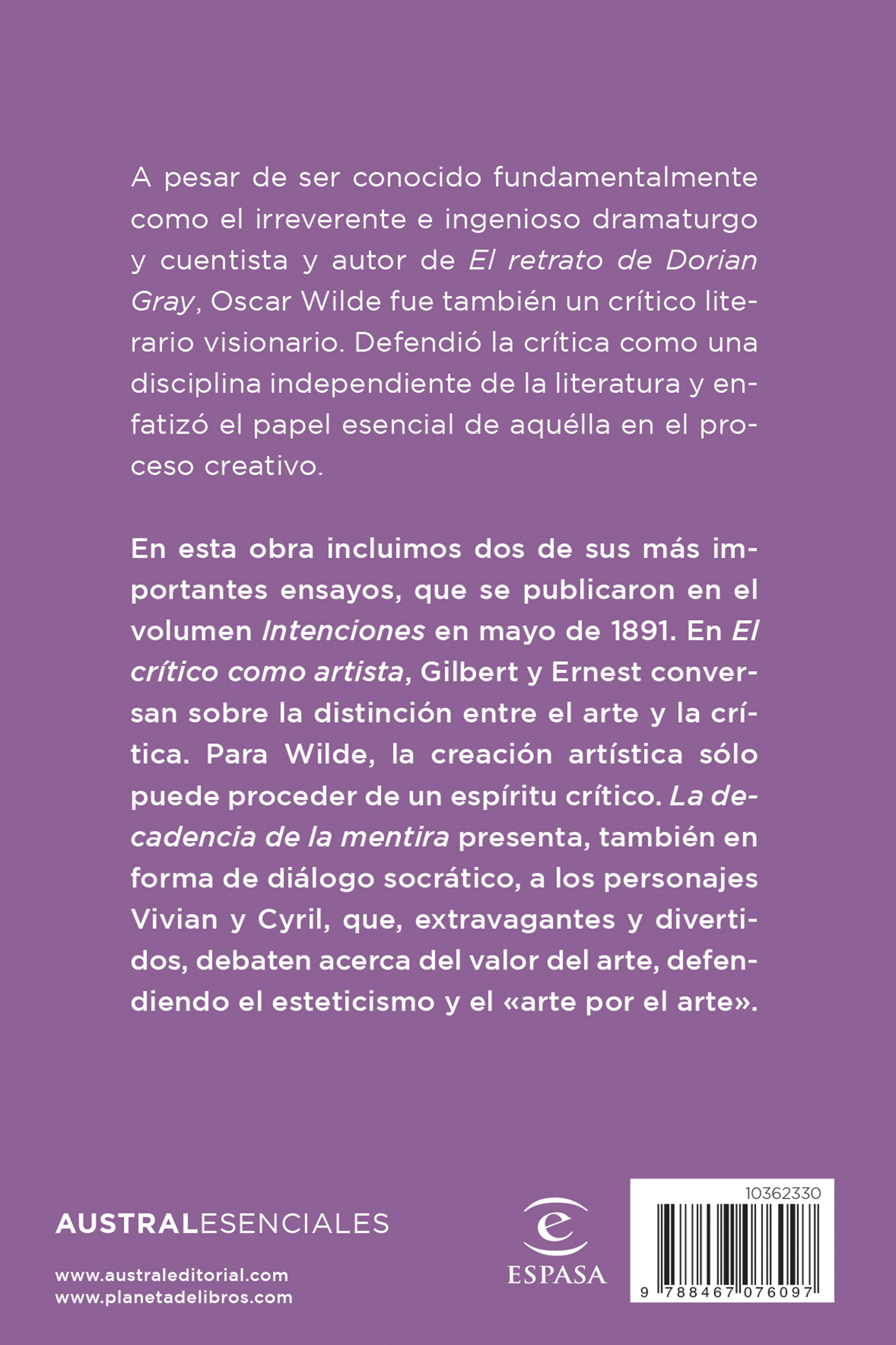 El Crítico Como Artista / la Decadencia de la Mentira-1