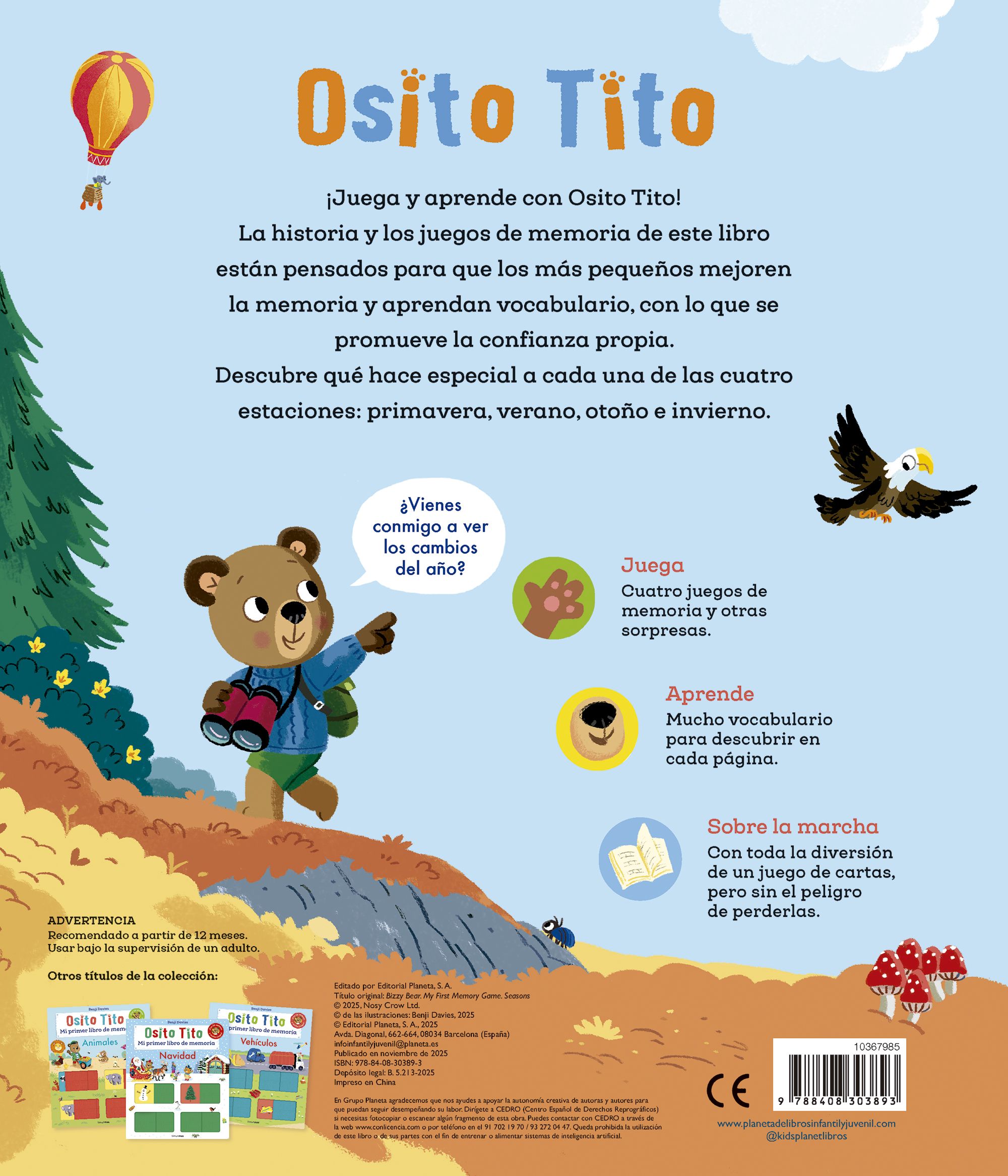 OSITO TITO. MI PRIMER LIBRO DE MEMORIA. ESTACIONES-1